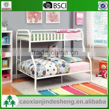 Customized adult metal twin over full bunk bed - White Finish TF- 02