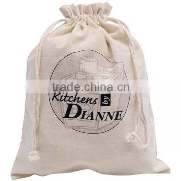 White 210D Drawstring shoes Bag With cotton rope