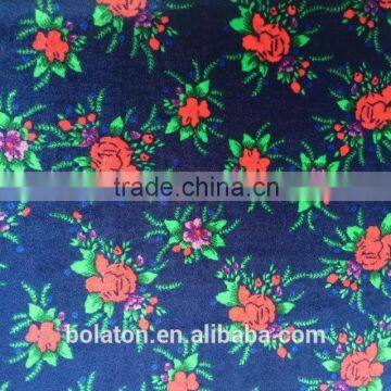 High Quality Printed Flower Design KS Print Velvet for Fashion Dress