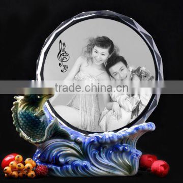 pure crystal wedding gift for portrait(R-0044)