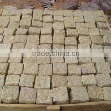 yellow granite cube stone