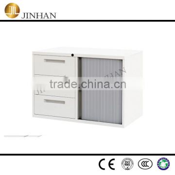 Guangzhou factory hot sale three drawers metal file cabinet with rolling doors for office