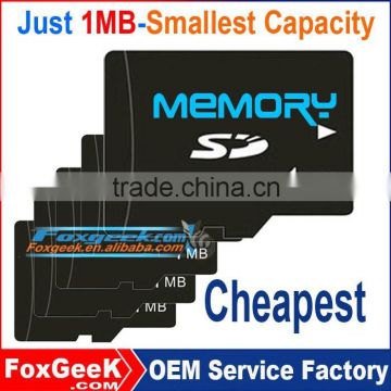 Just 1MB Smallest Capacity SD memory Card,micro capacity 1 MB Taiwan SD card for advertisement 2 4 8 16 32 64 256 512 G GB