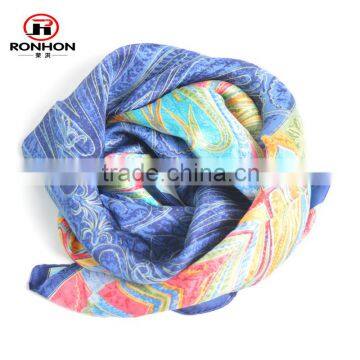 2016 OEM print silk fashion scarf for lady