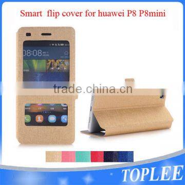 New design! smart flip cover for huawei P8 P8MINI flip case