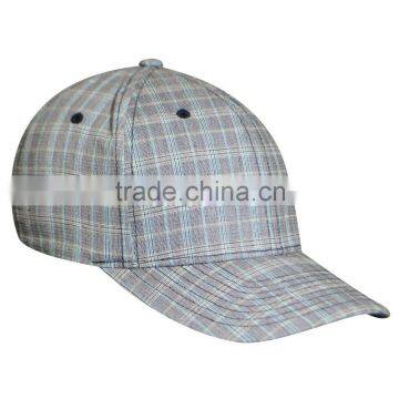 best selling Cheap Custom plaid cloth Baseball Worn-out Cap for boys
