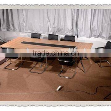 2014 HC-M013 conference table modern design, metal wood meeting table with power,meeting table desk