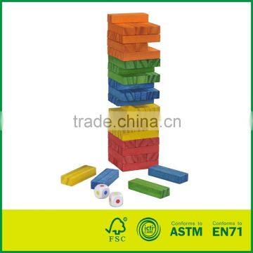 Wooden Tumbling Stacking Tower