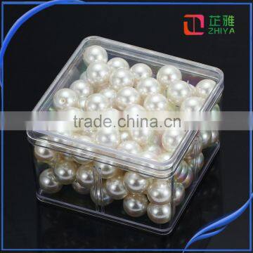 Cheap Wholesale High Quality One Hole Round Loose ABS Black Pearl photo-4