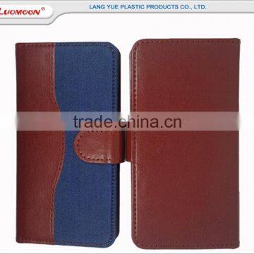 Skateboard Universal Denim Double Color Fancy Wallet Case Cell Phone Case Cover for 4.7 Inch Cell Phone for Samsung Galaxy s5