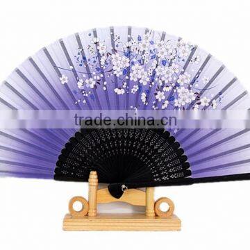 Wholesale High Quality Promotional Gifts Bamboo Hand Folding Hand Fan