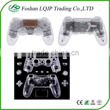 Color Transparent Clear Crystal Controller Full Housing Shell for Dualshock for PS4 for Playstation 4 Clear Controller Shell