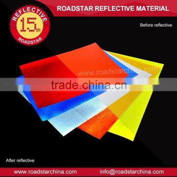 Self adhesive backing Printable prismatic PVC reflective vinyl