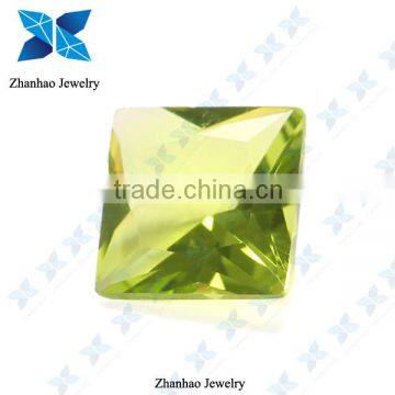 Lab created peridot color gemstone market prices for glass jewlery