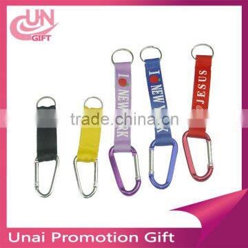 Metal keychain with carabiner keychain with custom logo short lanyard wholesale