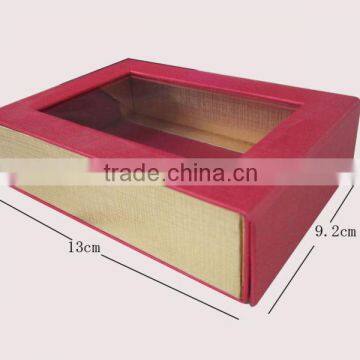 Fashion paper packaging box with PVC windows