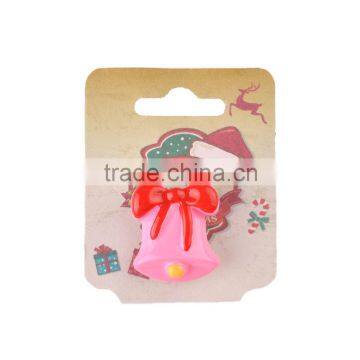 Holiday Kid's Lovely Acrylic Jingle Bell Pin Badge Wholesale