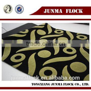 Green Stripped Pattern Manufacturer China Textile Flock on Flock Fabric Aisadi Home Textile