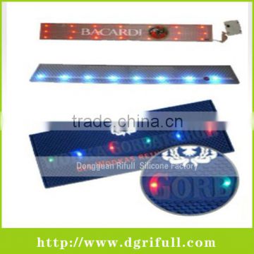 LED custom rubber bar mat