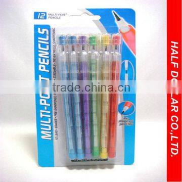 12PCS Multi-Point Mechanical Pencil/Plastic Non-Sharpener Pencil