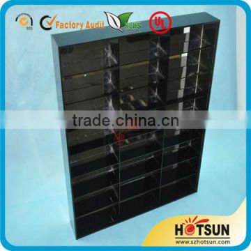 Cheap luxury black acrylic sunglass display with multi tiers