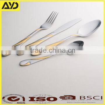 24PCS Stainless Steel Cutlery Set Knives Fork Spoon Teaspoon Dinnerware