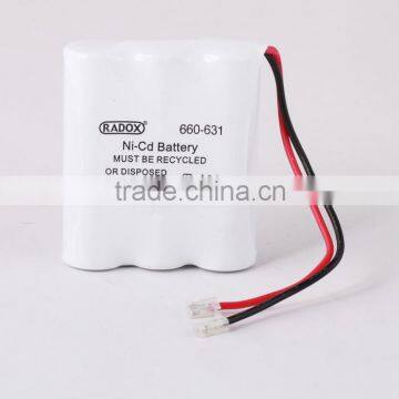 Rechargeable AA ni-cd 3.6v 1200mah battery pack for cordless phone