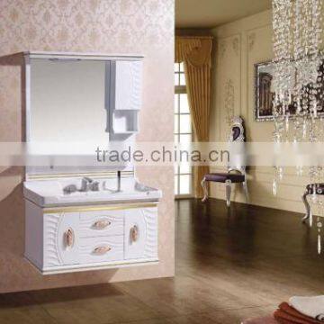 Latest Triangle Shape Modern Style Pvc Material LED Light Bathroom Mirrored Wall Cabinet for Wholesale