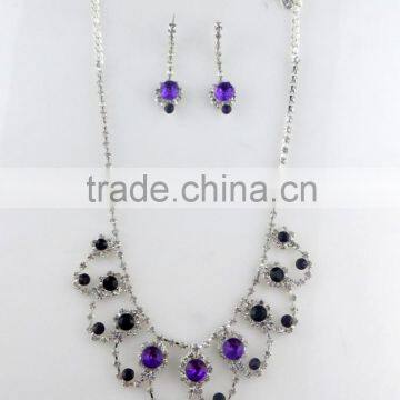 2015 latest design beads stone cup chain necklace sets