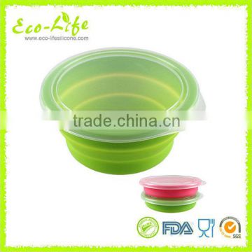 650ML Silicone Collapsible Lunch Box, Foldable Bowl, Food Container