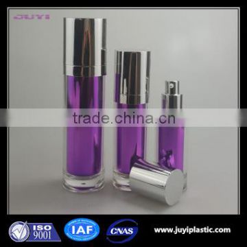 30ml 50ml purple color acrylic round shape lotion pump cosmetic bottle,120ml luxury empty cosmetic bottle container