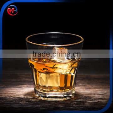 transparent plastic octagonal drinking glass