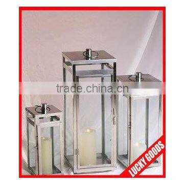 new design indoor decorative fashionable stainless steel hurricane lanterns