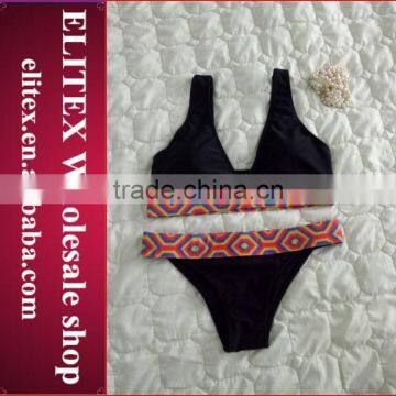 Wholesale Bohemia Black Woman Sexy Fashion Bikini Swimwear 2017