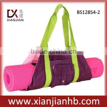 Fashional yoga sling mat bag, oxford material yoga bag