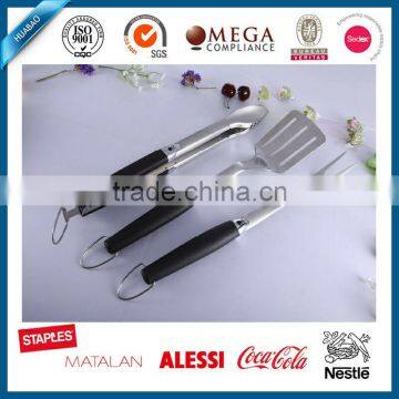 High quality 3pcs set bbq grill tools spatula, fork and tong set