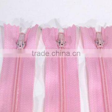 3# 12 inch pink closed end zipper