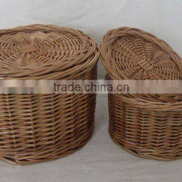 rectangle wicker basket with lids