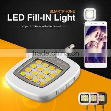 Hot Sale 3.5mm Jack Selfie Mobile Phone Micro-usb Led Flash Light photo-2
