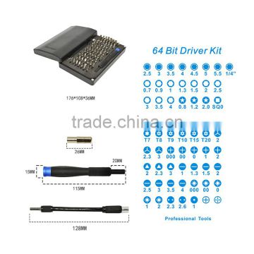 64 in 1 multi-function screwdriver set for iphone 4 5 6S mobile phone repair disassemble tools