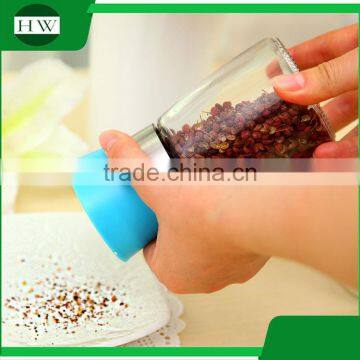 Multipurpose Glass Manual Spice Bottle Jar Pepper Grinder Grater Mill photo-3