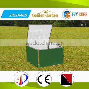 Water Resistance Prefab Metal Structure Storage Box With Gas Lever Cover photo-6