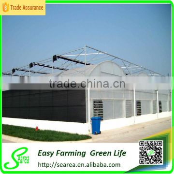 Galvanized steel structure glass cover used commercial greenhouses