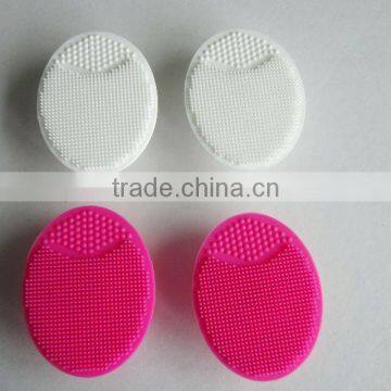 Heart shaped silicone face massage brush