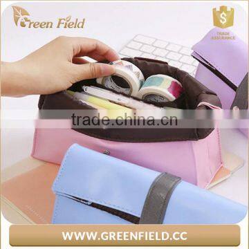 2017 Color Pencil Case PU Leather School Pencil Bag for Girl Stationery School Supplies photo-4