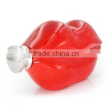 5 oz Red Lips Stainless Steel Hip Flask photo-2