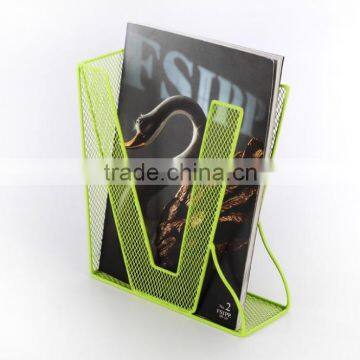 Wire Magazine Newspaper Basket Post Storage Rack Holder photo-2