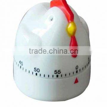 Rooster design plastic kitchen sound timer/mechanical timer