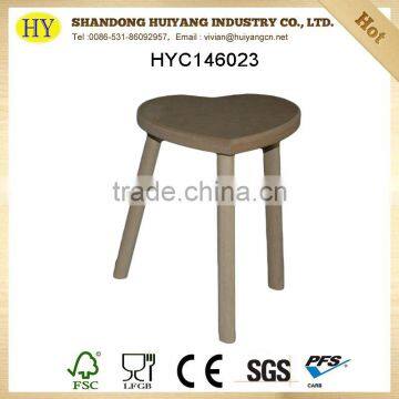 FSC custom unfinished wooden knockdown seat wholesale