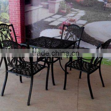 Cast aluminum rest chair garden furniture cast aluminum patio dining set Good Quality Made in Guangdong